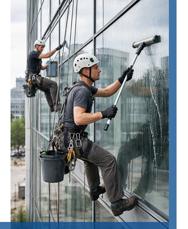 Мойка витражей альпинистами в Уфе от 719 р. под ключ|ВЫСОТНИК-Уфа