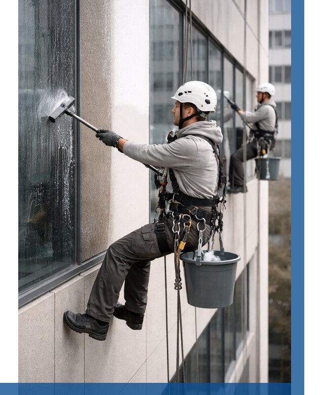 Мойка фасадов зданий в Уфе под ключ от 360 р. | ВЫСОТНИК-Уфа