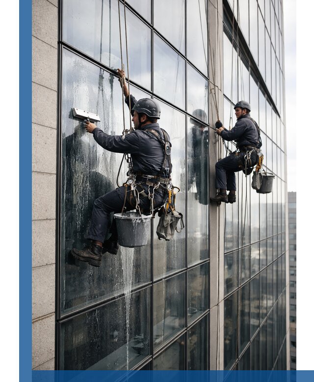 Профессиональная мойка стеклянных фасадов зданий в Уфе