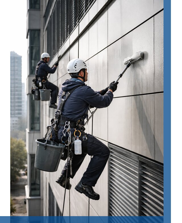 Мойка вентилируемого фасада в Уфе от 257 р. | ВЫСОТНИК-Уфа