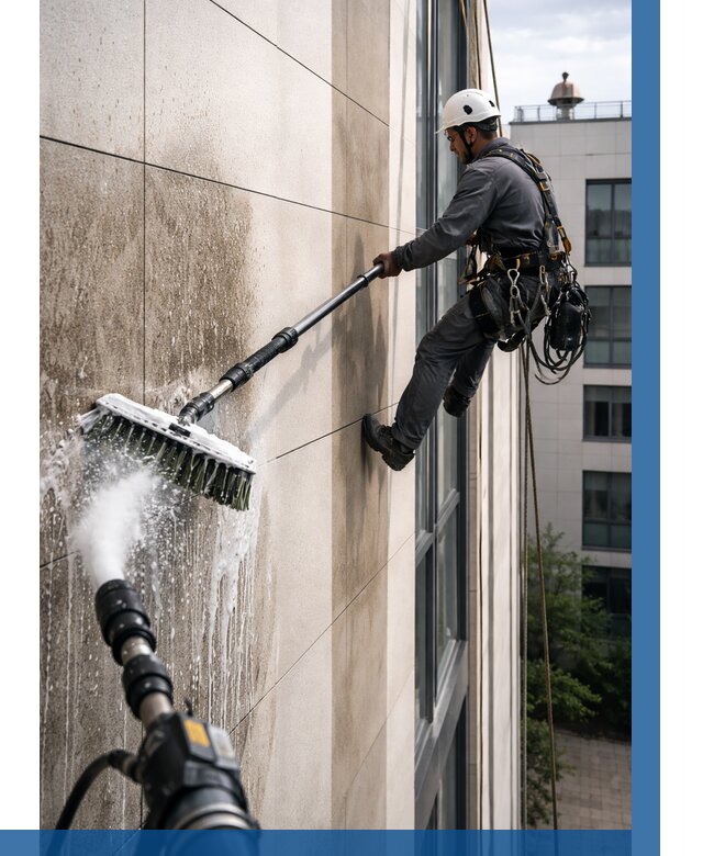 Мойка фасада из керамогранита в Уфе от 308 р. | ВЫСОТНИК-Уфа