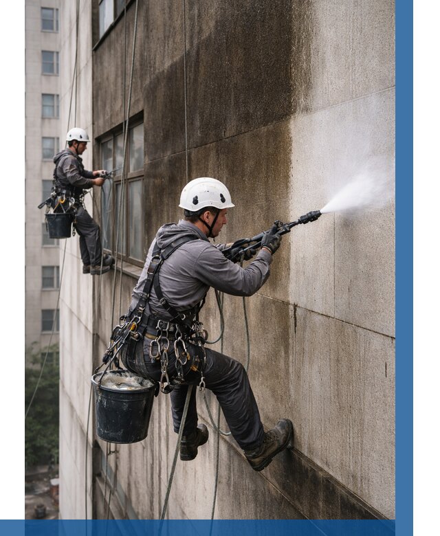 Очистка фасада от копоти в Уфе от 257 р. | ВЫСОТНИК-Уфа