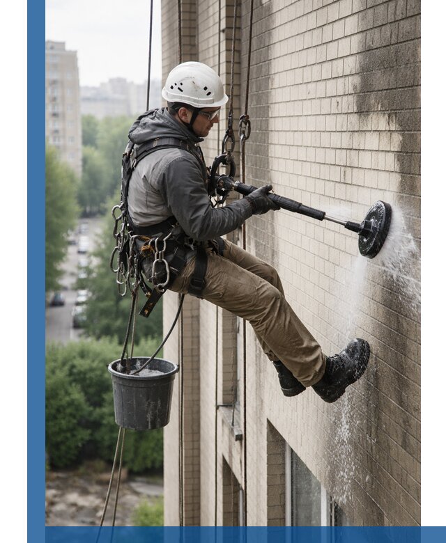 Очистка фасада от копоти в Уфе профессионально и безопасно