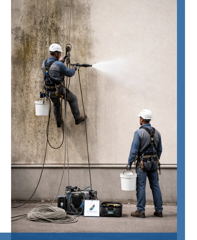 Очистка фасада от плесени в Уфе от 308 р. | ВЫСОТНИК-Уфа