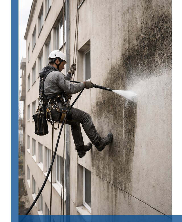 Профессиональная очистка фасадов от плесени в Уфе