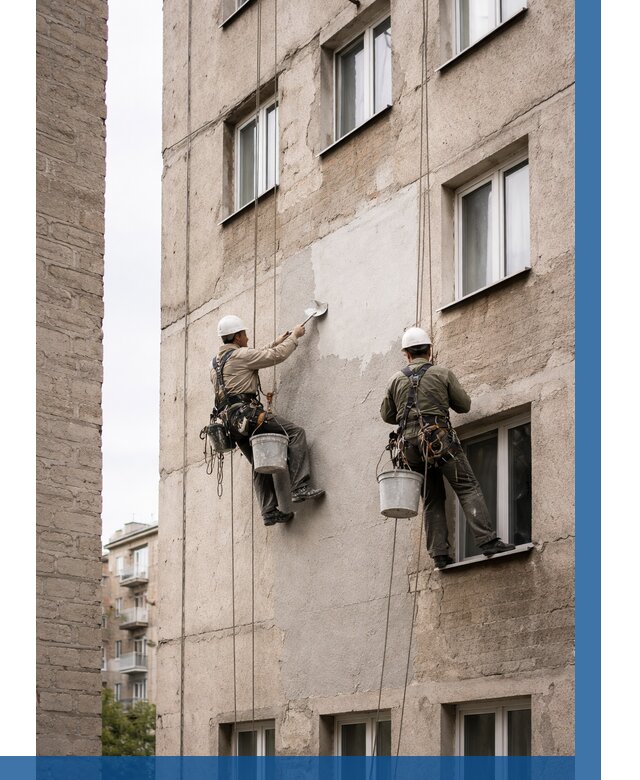 Косметический ремонт фасада в Уфе от 1130 р. | ВЫСОТНИК-Уфа