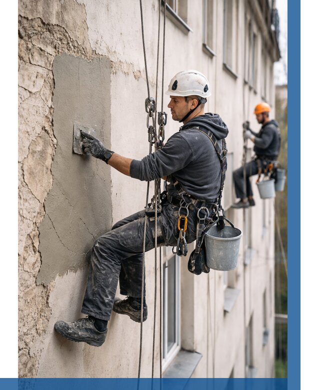 Восстановление штукатурки фасада в Уфе от 1233 р. | ВЫСОТНИК-Уфа