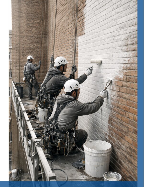 Покраска кирпичного фасада в Уфе от 360 р. | ВЫСОТНИК-Уфа