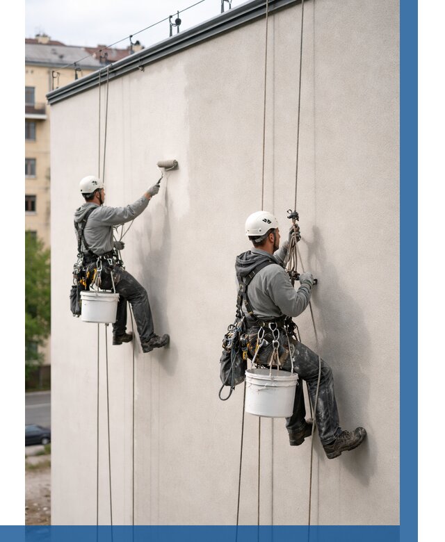 Покраска оштукатуренного фасада в Уфе от 329 р. | ВЫСОТНИК-Уфа