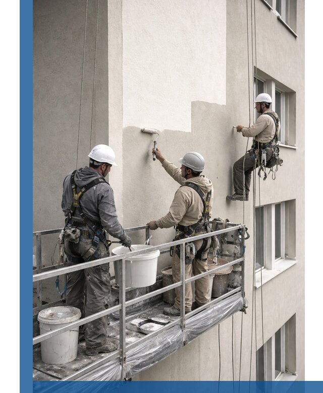 Покраска оштукатуренного фасада в Уфе под ключ с гарантией