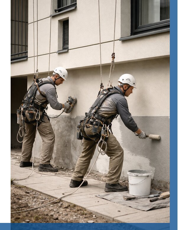 Окраска цоколя здания в Уфе от 462 р. под ключ | ВЫСОТНИК-Уфа