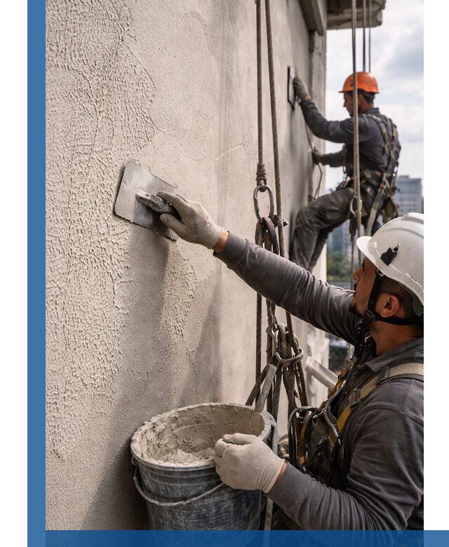 Декоративная штукатурка фасада с утеплением и защитой в Уфе