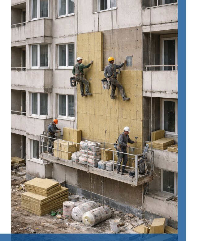 Утепление фасада минватой в Уфе от 1541 р. | ВЫСОТНИК-Уфа