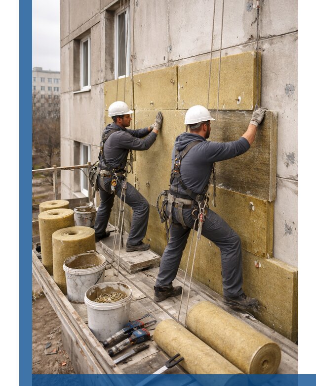 Утепление фасада минватой в Уфе под ключ с гарантией