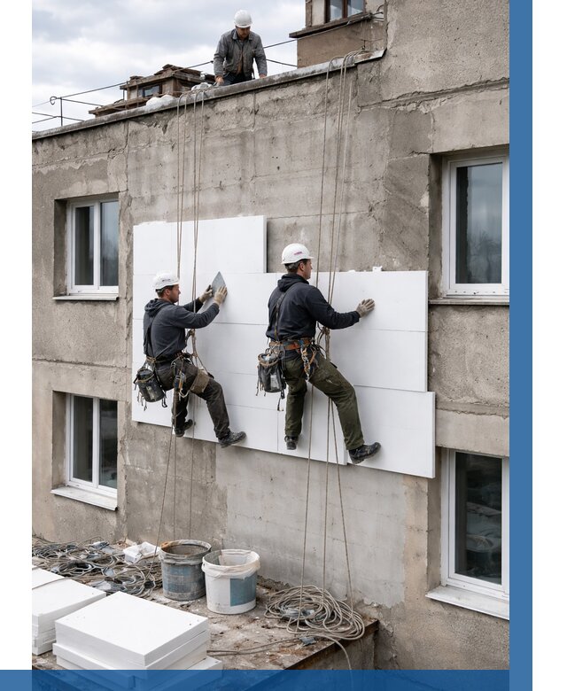 Утепление фасада пенополистиролом в Уфе от 1850 р. | ВЫСОТНИК-Уфа