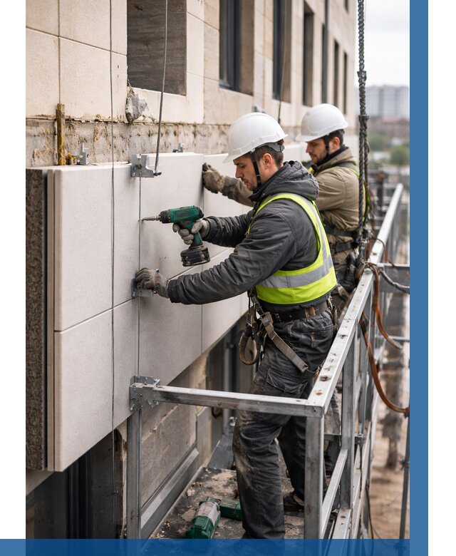 Монтаж фасадных термопанелей в Уфе от 1541 р. | ВЫСОТНИК-Уфа