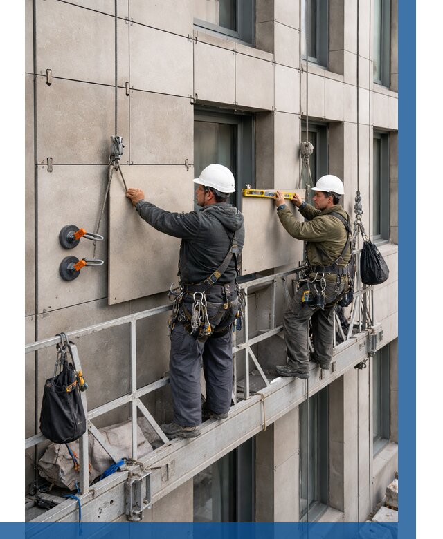 Монтаж керамогранита на фасад в Уфе от 2569 р. | ВЫСОТНИК-Уфа