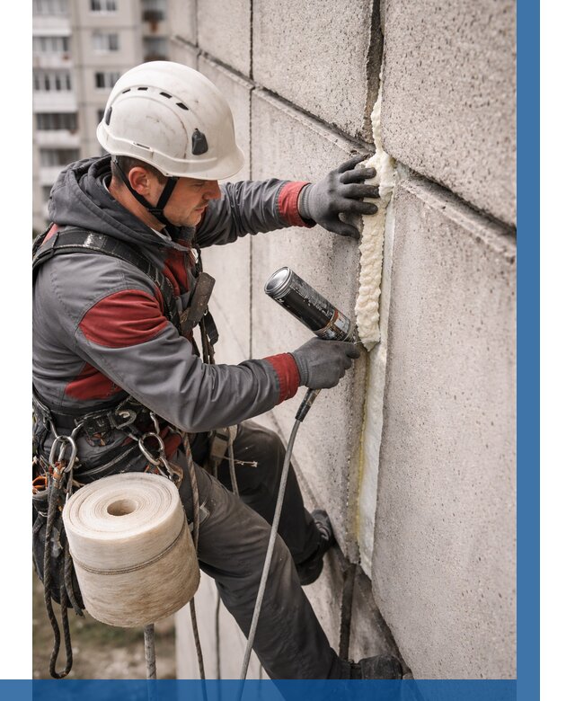 Утепление межпанельных швов в Уфе от 719 р. | ВЫСОТНИК-Уфа