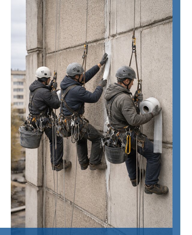 Ремонт межпанельных швов в Уфе от 771 р. | ВЫСОТНИК-Уфа