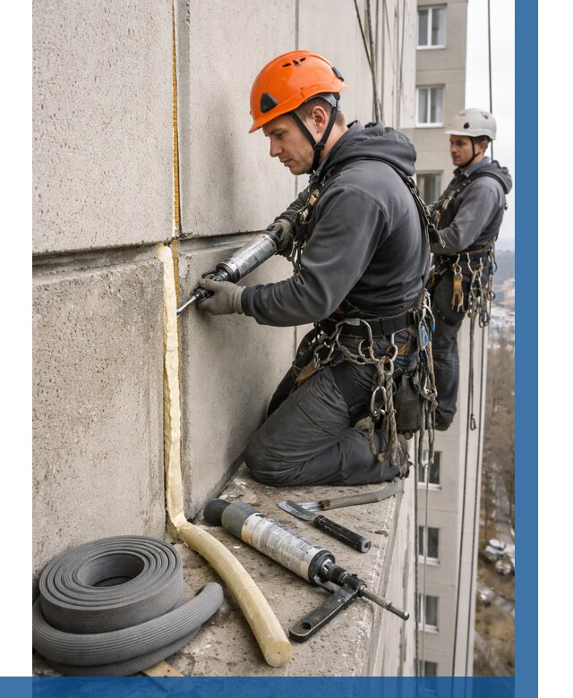 Теплый шов межпанельные швы в Уфе от 719 р. | ВЫСОТНИК-Уфа