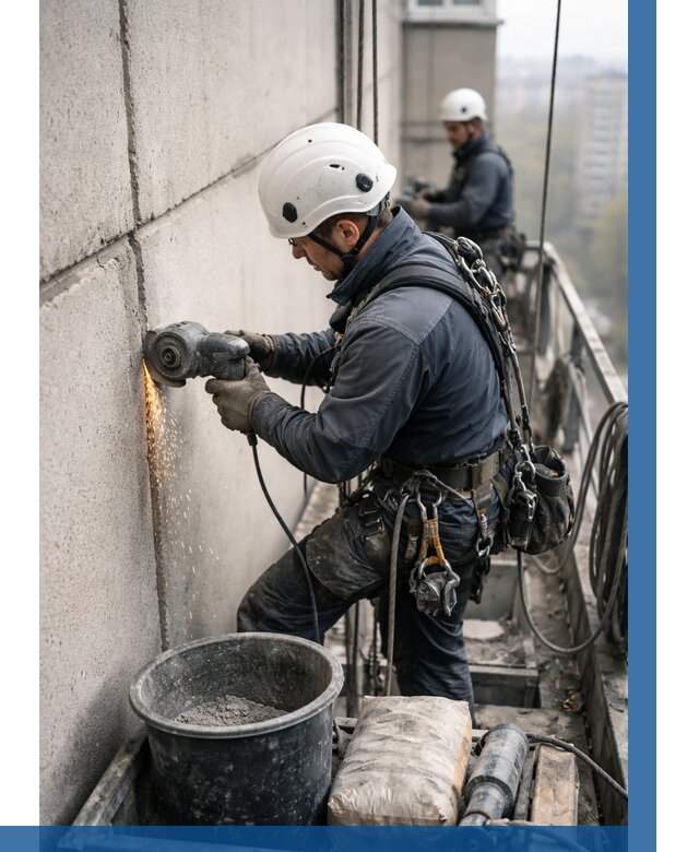 Штробление межпанельных швов в Уфе от 1233 р. | ВЫСОТНИК-Уфа