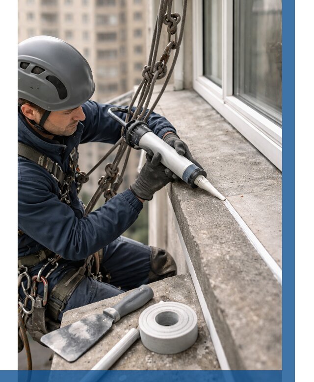 Герметизация балконного козырька в Уфе от 4624 р. | ВЫСОТНИК-Уфа