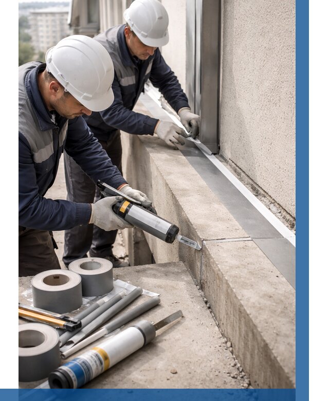 Герметизация примыкания балкона в Уфе от 4624 р. | ВЫСОТНИК-Уфа