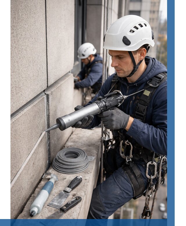 Герметизация деформационных швов фасада в Уфе от 719 | ВЫСОТНИК-Уфа