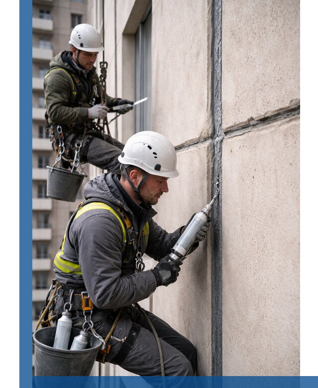 Герметизация деформационных швов фасада в Уфе качественно