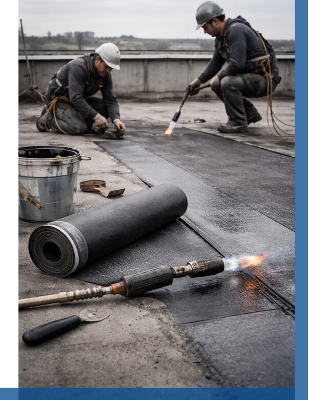 Ремонт рулонной кровли в Уфе от 668 р. | ВЫСОТНИК-Уфа