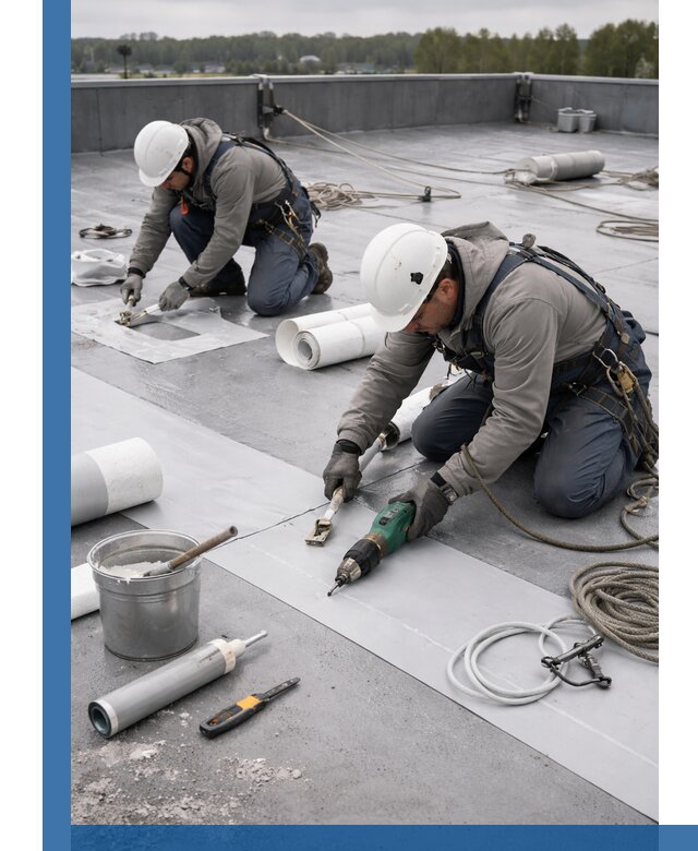 Ремонт мембранной кровли в Уфе качественно и с гарантией