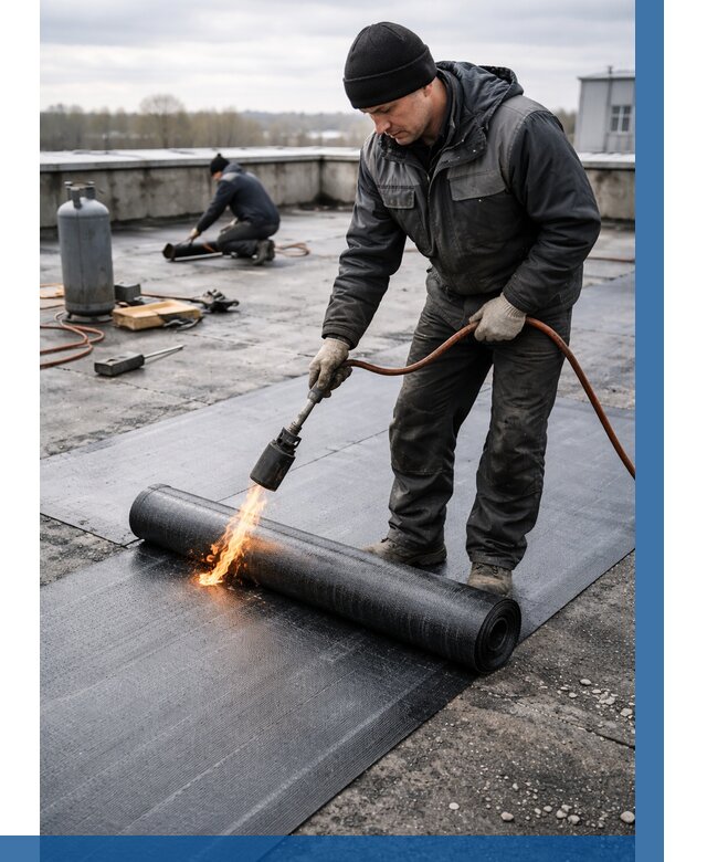 Ремонт наплавляемой кровли в Уфе от 719 р. | ВЫСОТНИК-Уфа