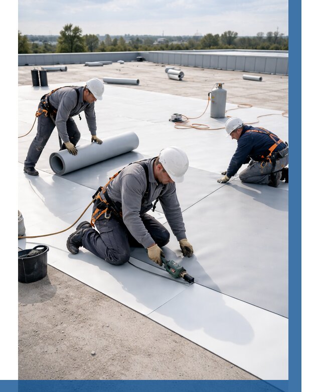 Монтаж мембранной кровли под ключ в Уфе от 1233 р. | ВЫСОТНИК-Уфа