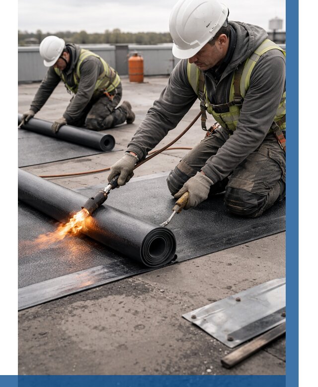 Монтаж наплавляемой кровли в Уфе от 873 р. — ВЫСОТНИК-Уфа