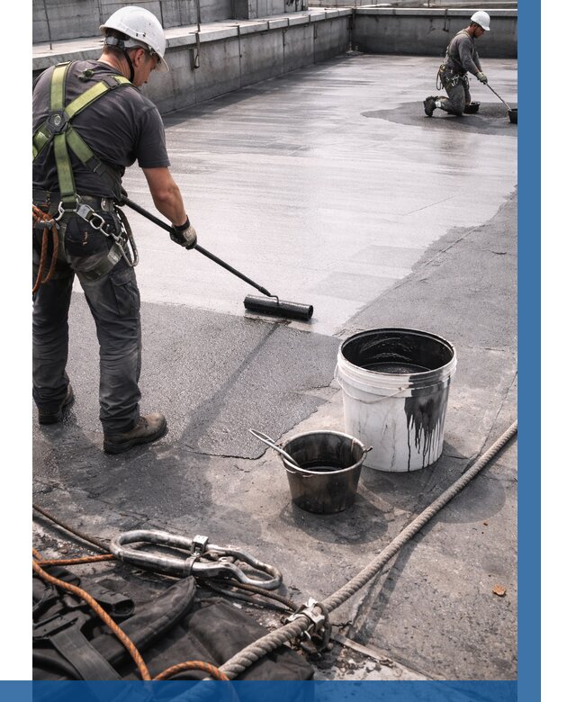 Гидроизоляция кровли жидкой резиной в Уфе от 514 р. | ВЫСОТНИК-Уфа