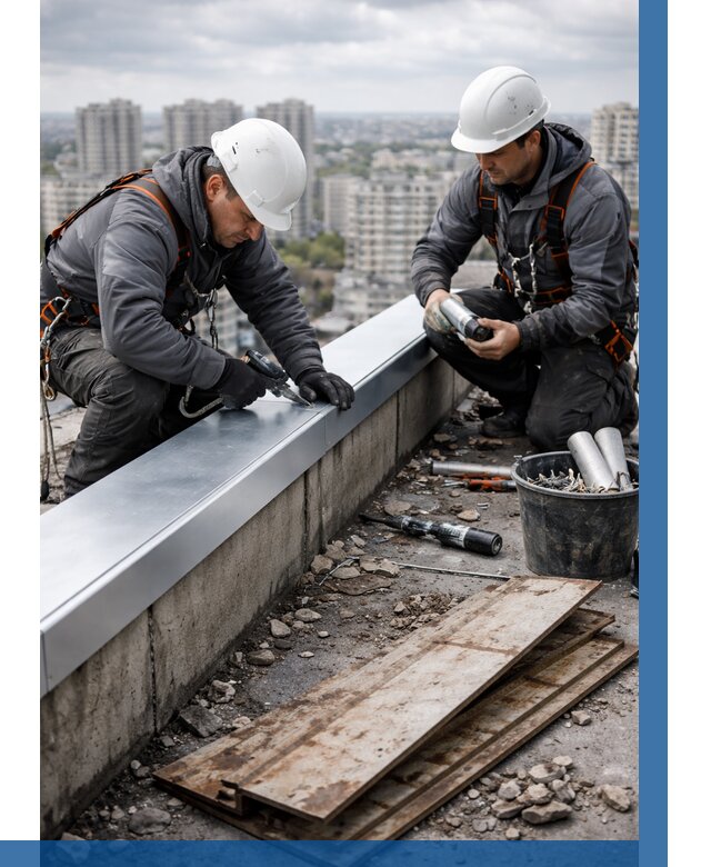 Замена парапетных крышек под ключ в Уфе от 1233 р. | ВЫСОТНИК-Уфа