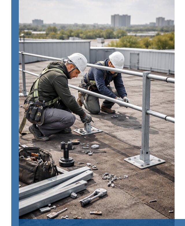 Монтаж кровельного ограждения в Уфе под ключ с гарантией