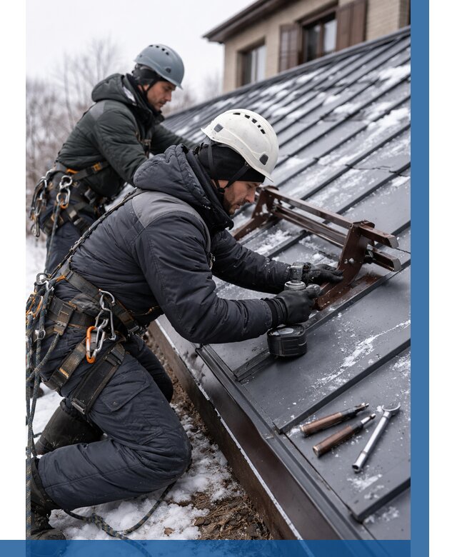 Монтаж снегозадержателей в Уфе от 462 р. | ВЫСОТНИК-Уфа