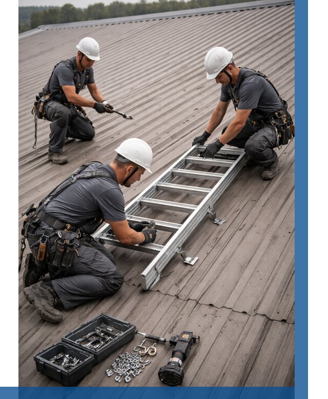 Монтаж кровельной лестницы в Уфе от 4624 р. | ВЫСОТНИК-Уфа