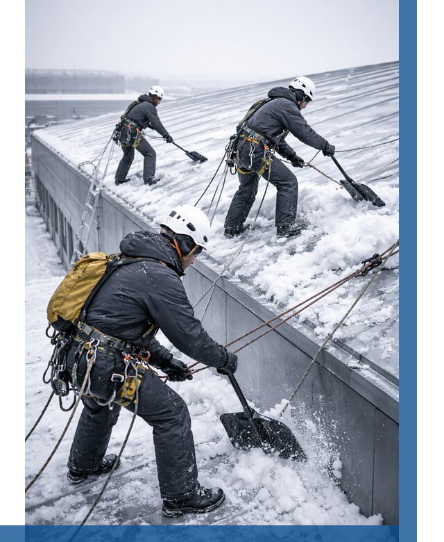 Очистка навесов от снега в Уфе от 4624 р. | ВЫСОТНИК-Уфа