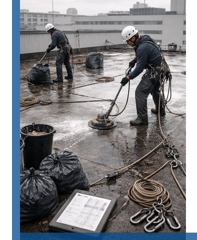 Плановая очистка кровли по графику в Уфе для безопасности