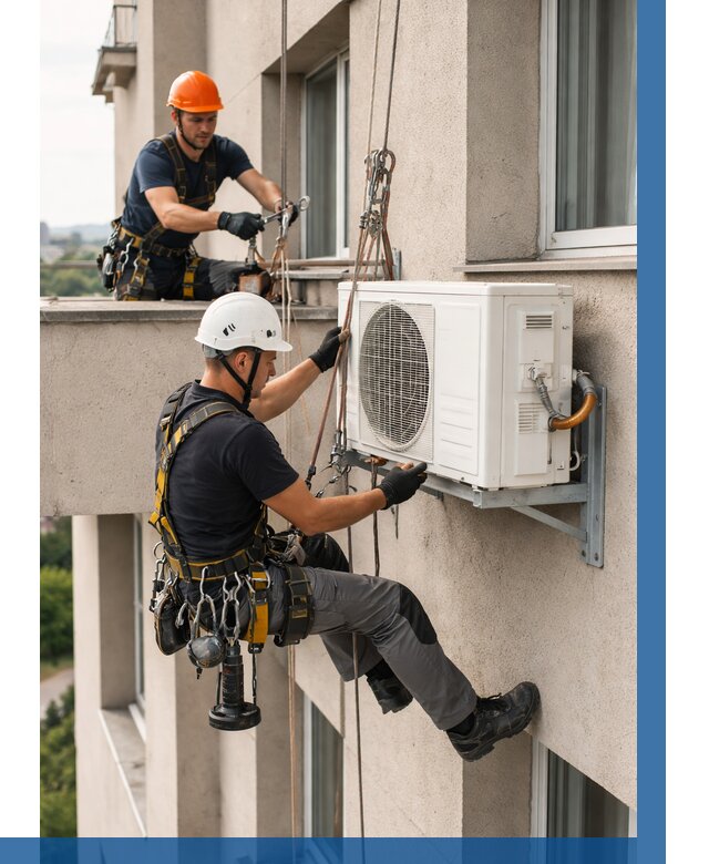 Монтаж внешнего блока кондиционера в Уфе от 6679 р. | ВЫСОТНИК-Уфа