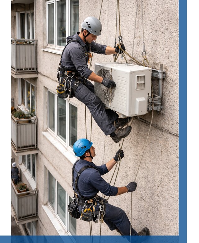 Перенос внешнего блока кондиционера в Уфе от 9248 р.| ВЫСОТНИК-Уфа