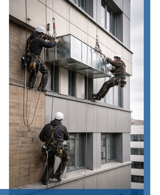 Монтаж воздуховодов на фасаде в Уфе от 1541 р. | ВЫСОТНИК-Уфа