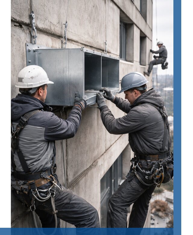 Монтаж вентиляционных коробов в Уфе от 3083 р. | ВЫСОТНИК-Уфа