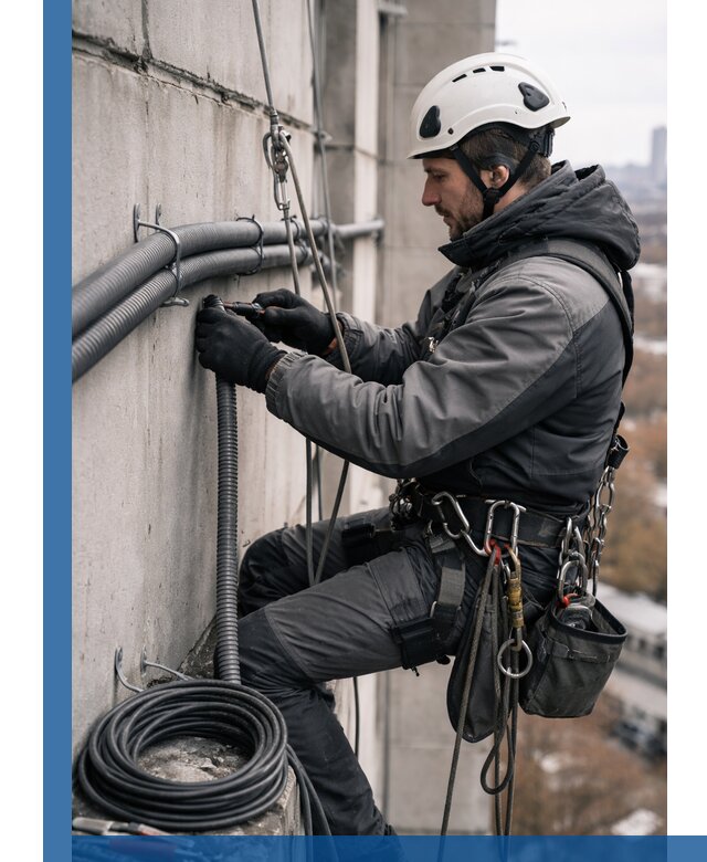 Профессиональный монтаж гофры для кабеля в Уфе с гарантией