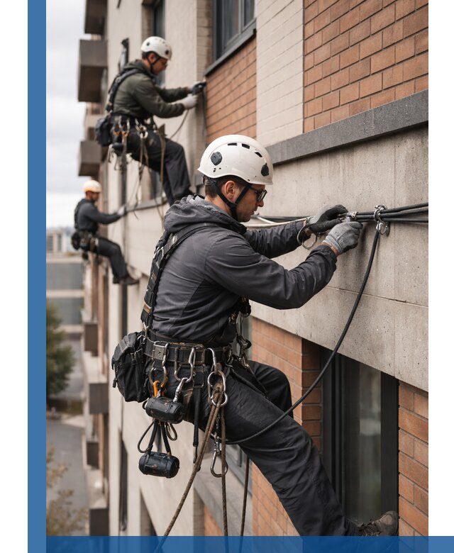 Крепление кабеля на фасаде монтаж и крепеж в Уфе