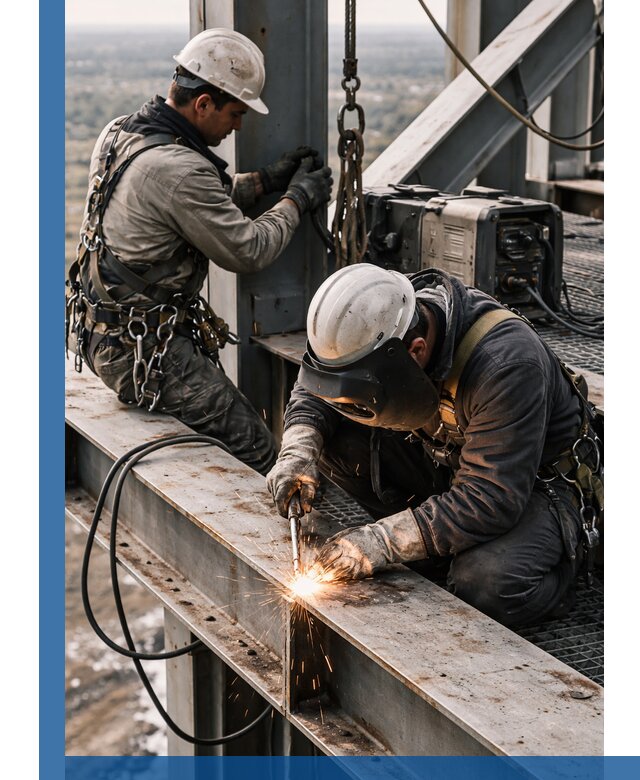 Высотные сварочные работы в Уфе для промышленных объектов