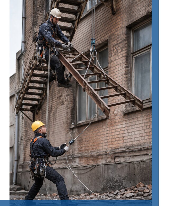 Демонтаж пожарной лестницы в Уфе от 12330 р. | ВЫСОТНИК-Уфа