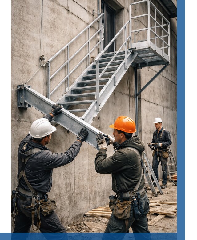 Монтаж металлических лестниц в Уфе от 15413 р. | ВЫСОТНИК-Уфа